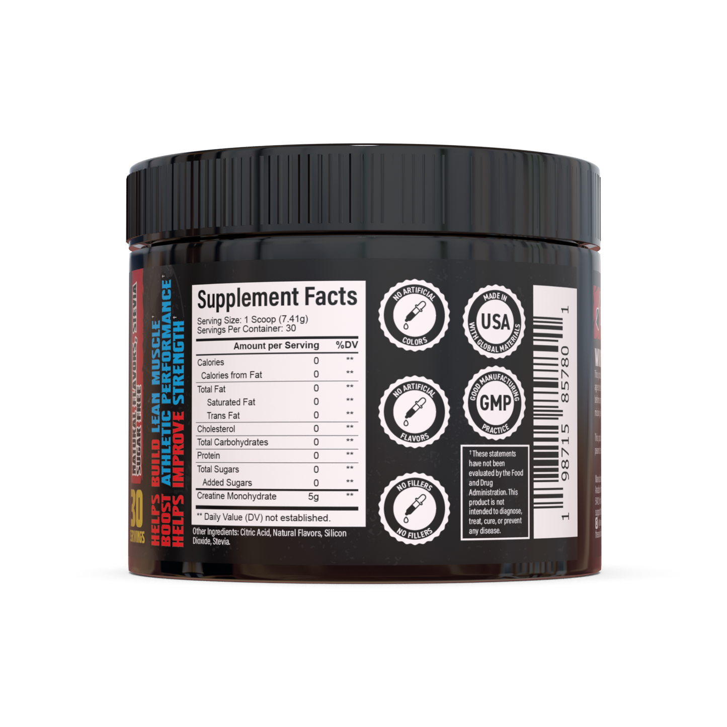 Creatine Monohydrate - All Natural, Micro-Ionized for Maximum Absorption | Strawberry Watermelon