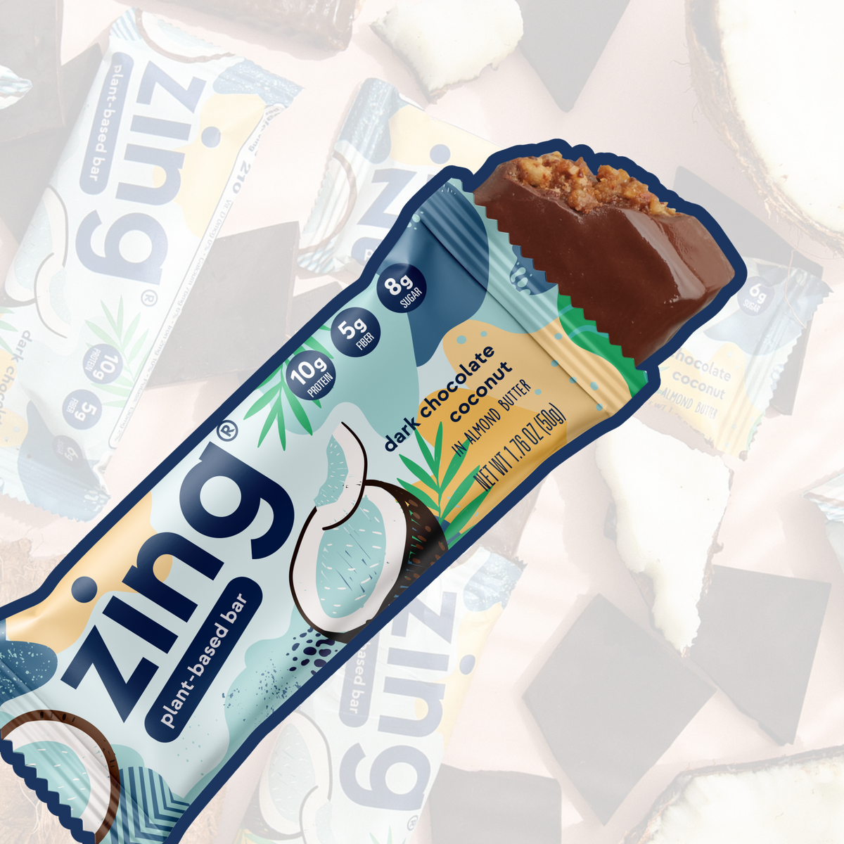 Dark Chocolate Coconut Nutrition Bars Pack of 12