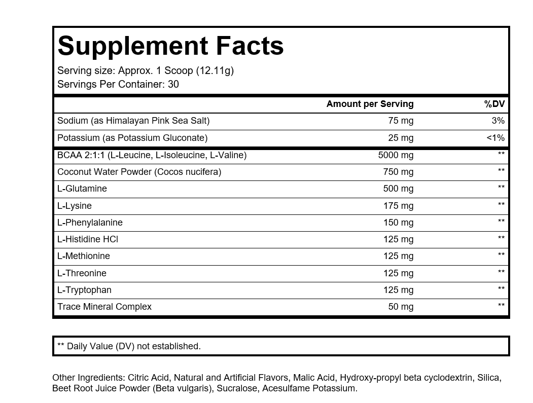 Anabolic Army “Blackberry Lemonade” EAA/BCAA Hydration Recovery Powder