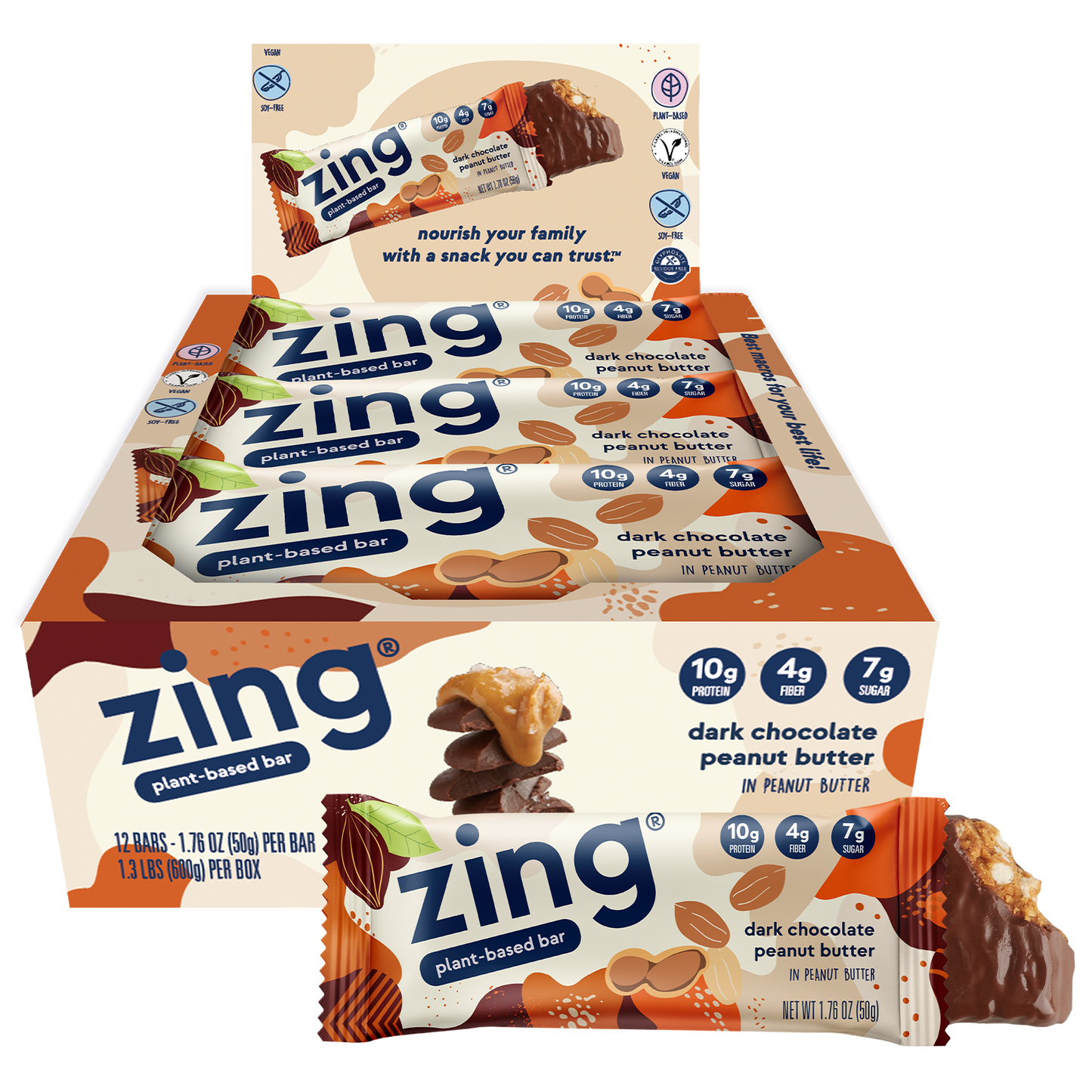 Dark Chocolate Peanut Butter Nutrition Bars