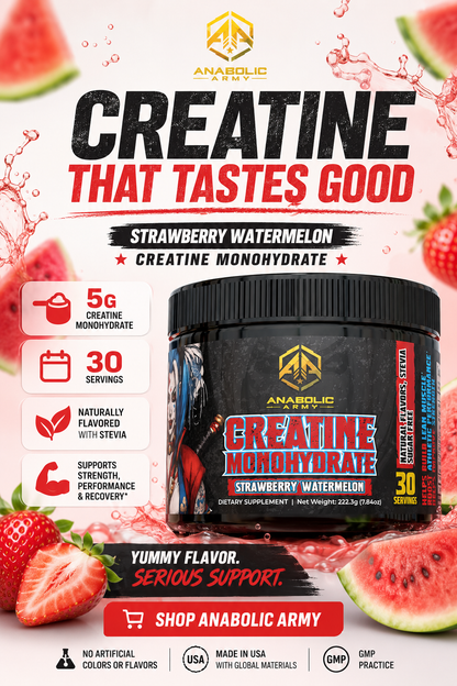 Creatine Monohydrate - All Natural, Micro-Ionized for Maximum Absorption | Strawberry Watermelon