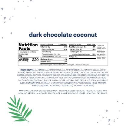 Dark Chocolate Coconut Nutrition Bars
